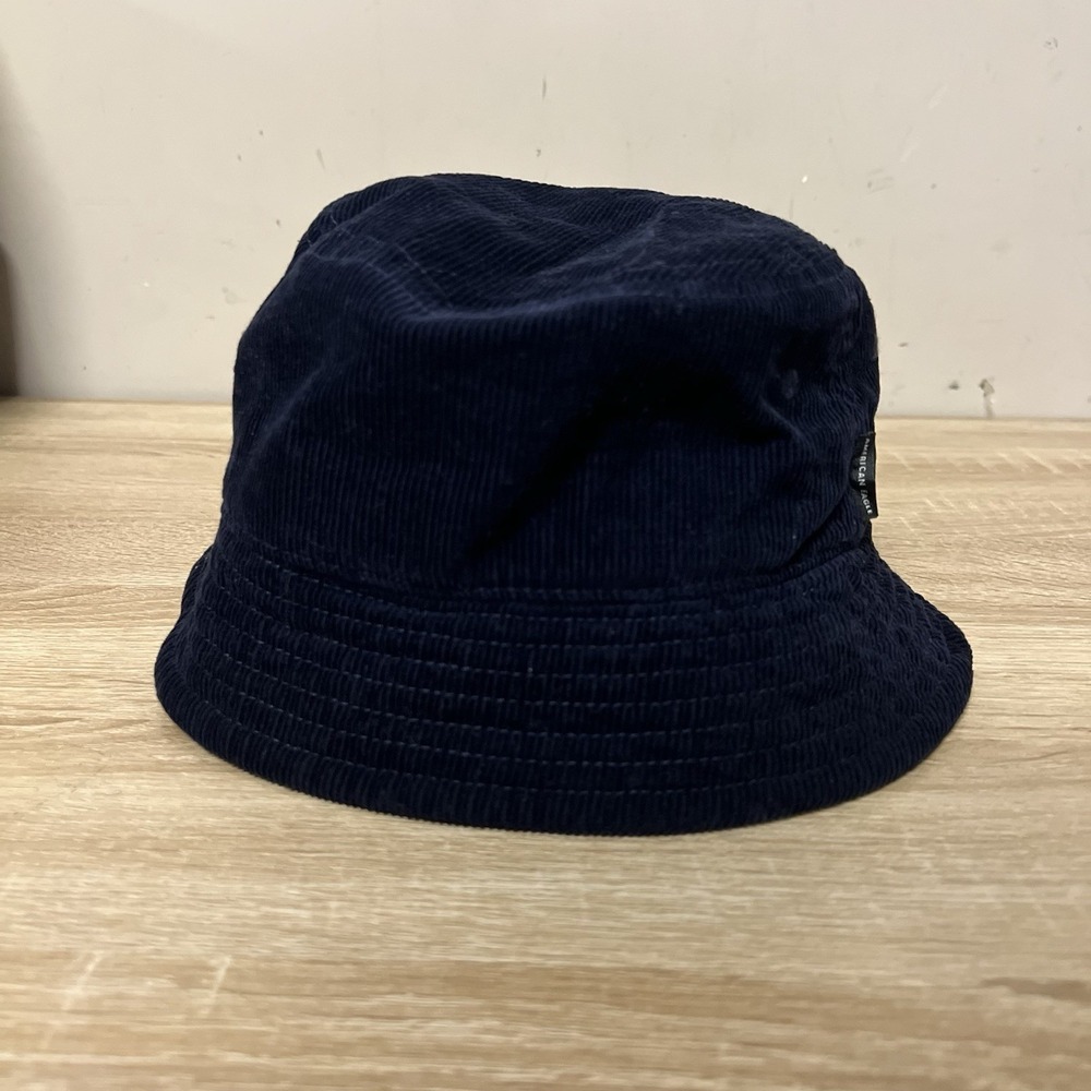 American Eagle Corduroy Bucket Hat Cap Women's Size XS Blue Cotton